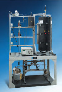 This 1-L Tubular Reactor System has two gas feeds, one purge line, and one liquid feed. Custom pressure controls enhance the heated gas/liquid separator