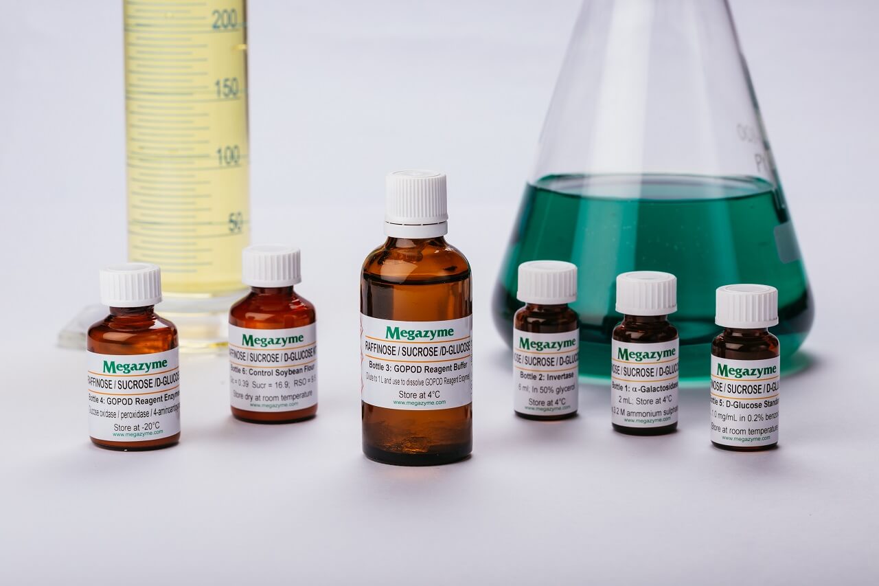 Megazyme K-RAFGL: Raffinose/Sucrose/D-Glucose Assay Kit