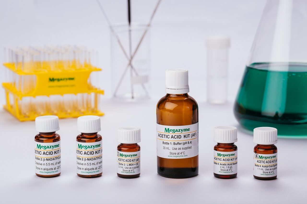 Megazyme K-ACETAF: Acetic Acid Assay Kit (ACS Analyser format)
