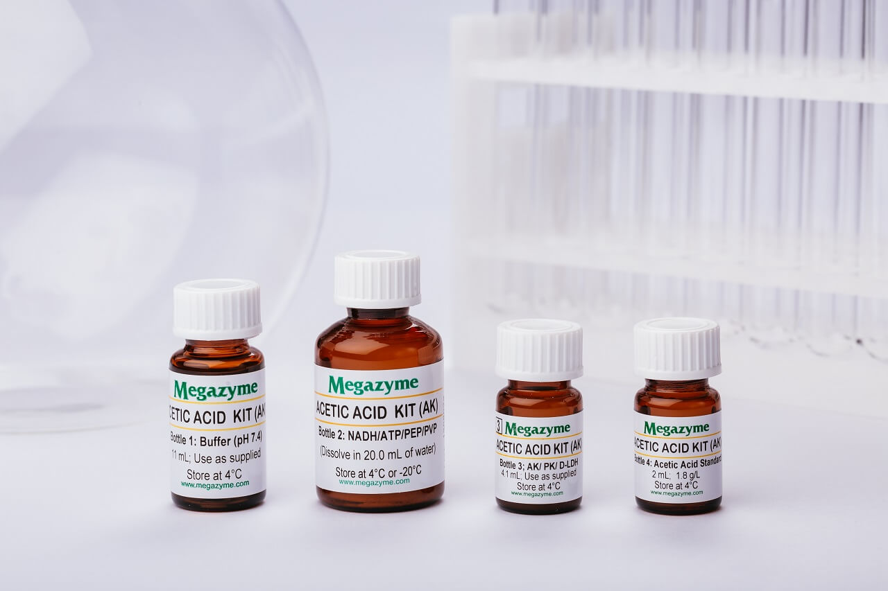 Megazyme K-ACETAK: Acetic Acid Assay Kit (Acetate Kinase Analyser Format)