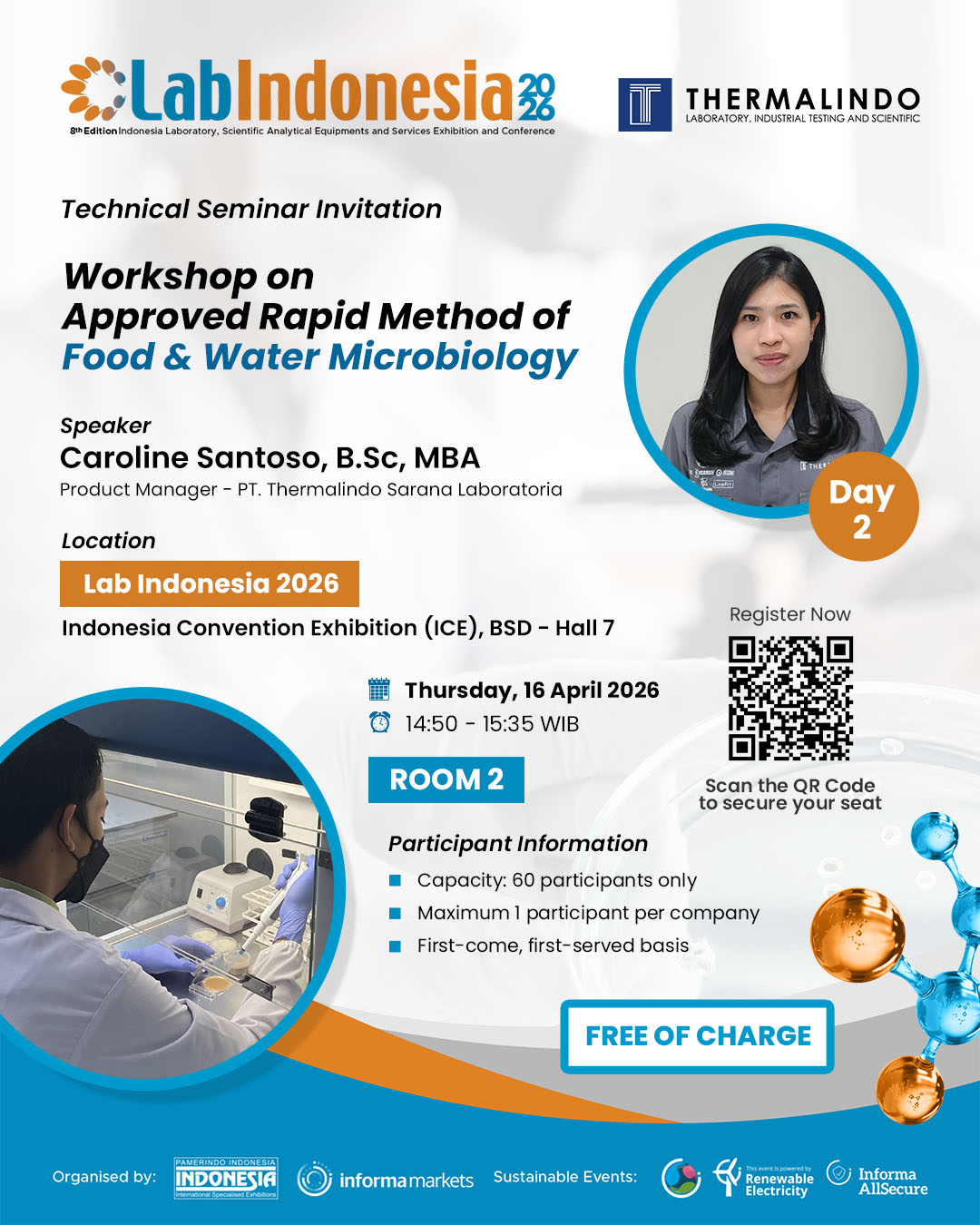 Undangan : Workshop Rapid Method Food & Water Microbiology – Lab Indonesia 2026